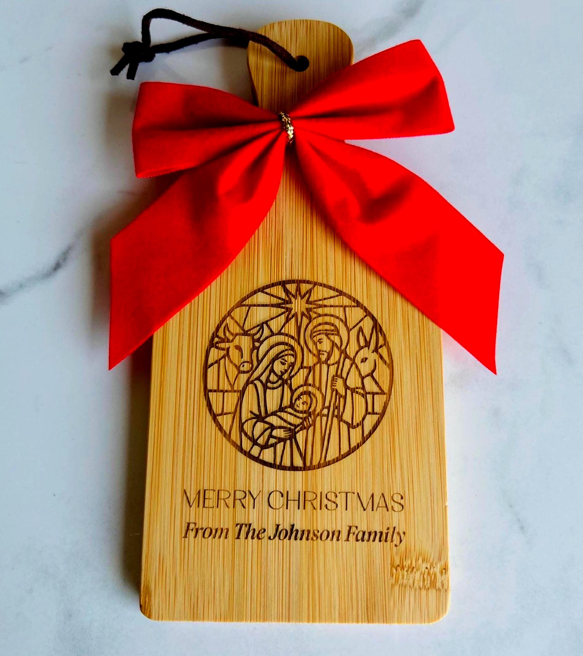 Merry Christmas Cutting Board Cookie Serving Tray Christmas Host ...