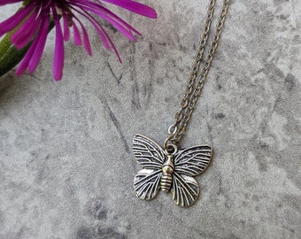 Butterfly Necklace, Fairycore Jewelry, Nature Jewelry, Butterfly Charm