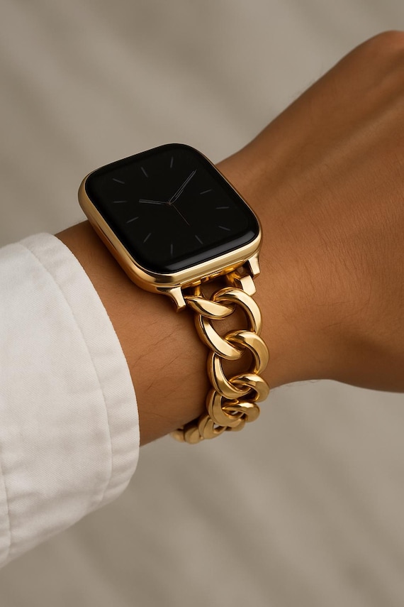 Gold Apple Watch Band Bracelet or With Case 38mm-49mm,gold  display picture 1