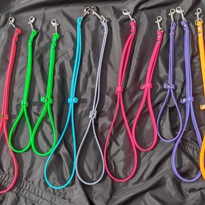 Puede incluir: Un juego de diez correas para perros de colores con herrajes plateados. Las correas están hechas de un material suave y flexible y están disponibles en una variedad de colores, incluyendo rosa, verde, azul, morado y naranja.