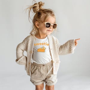 Sweetie Pie • Thanksgiving • Kids Tee • Toddler • Youth • Funny • Cute • Modern • Minimalist • Graphic Print Shirt