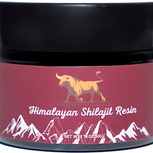 Pure Himalayan Shilajit Resin from Gilgit Baltistan - Sourced 16,000 to 18,000 ft, Lab Tested for Purity - 50 Grams, (100 servings)