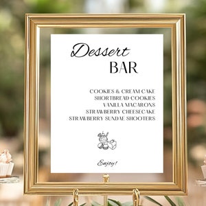 Wedding Dessert Table Sign - Editable Template