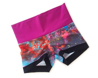 Cosmic Grape Cardio/Swim Shorts