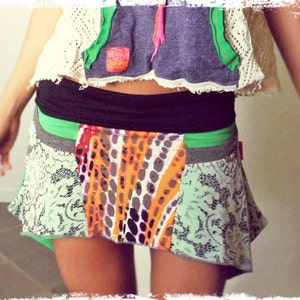 Funky Camo Patch Knit Skirt image 3