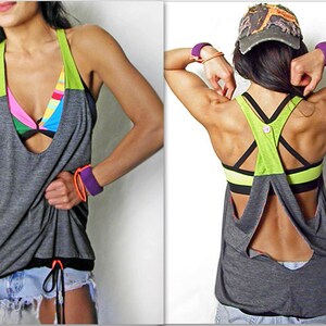 Color Rush Crisscross Sports Bra image 2