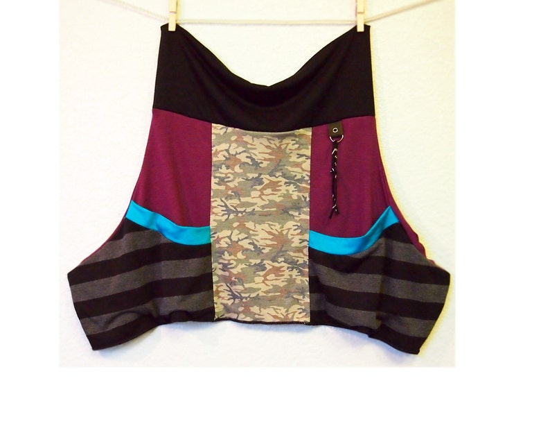 Funky Camo Patch Knit Skirt - Etsy