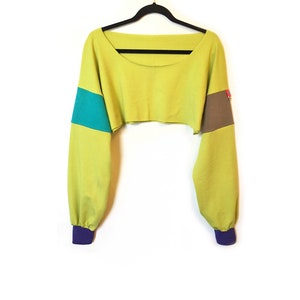 Lime Slouchy Dance Crop Jersey