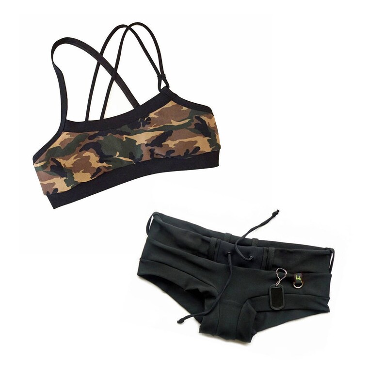 Camo Kick CrissCross Sports Bra image 3