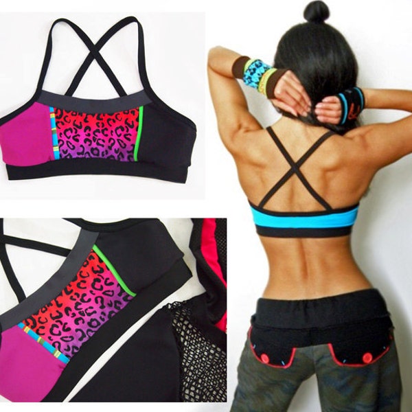 Tie Dye Dance Crisscross Scoop Sports Bra