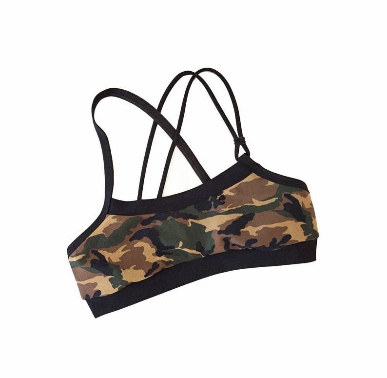 Camo Kick CrissCross Sports Bra image 1