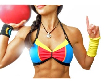 Super Girl Retro Sports Bra