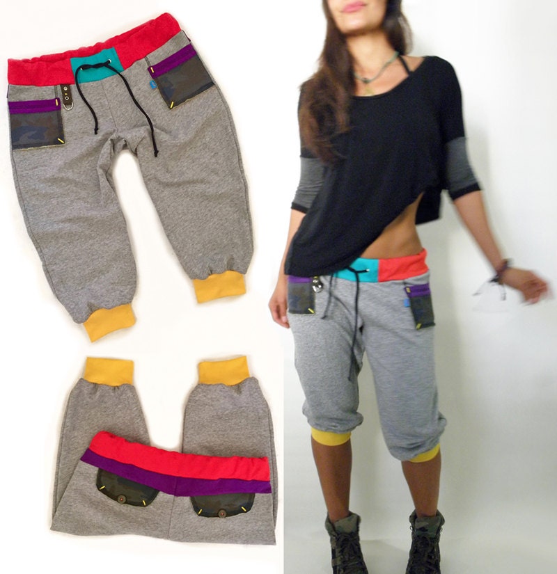 Yoga Cargo Pants-yoga Clothing-dance Clothing-comfy Pants-athletic  Clothes-hippie Clothes-gray Pants-sexy Pants-tribal Hippie-festival Pants 