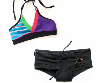 Candy Crush Gym/Swim Halter Sports Bra