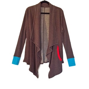 Free Flow Vintage Washed Asymmetrical Cardi