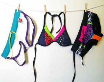 Funky Patch Triangle Swim Top