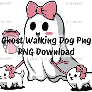 Ghost Walking Dog Png, Halloween Dog Png, Funny Halloween Png, Cute Dog