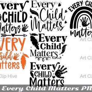 Jedes Kind zählt PNG, Orange Shirt Day, indigenes Bewusstseinsdesign, Kinderbewusstsein, Versöhnung, Freundlichkeitszitate, 30