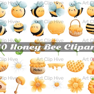 Aquarel bij Clipart - Bumble Bee PNG - schattige honingbij-afbeeldingen - perfect voor de inrichting van de kinderkamer