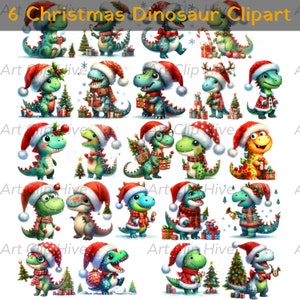 かわいい恐竜のクリスマス クリップアート、恐竜の休日 PNG、サンタクロースの帽子 PNG、クリスマス キャップ、恐竜の壁アート、T-Rex クリップアート、保育園のクリップアート