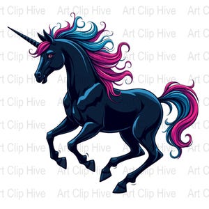 Watercolor Unicorn Clipart, Rainbow Unicorn PNG, Cute Unicorn Horn Art, Sweet Magic Unicorns, Unicorn Birthday, Unicornio Png,