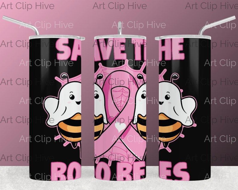 Save the Boo Bees PNG, Funny Breast Cancer Awareness, in October We ...