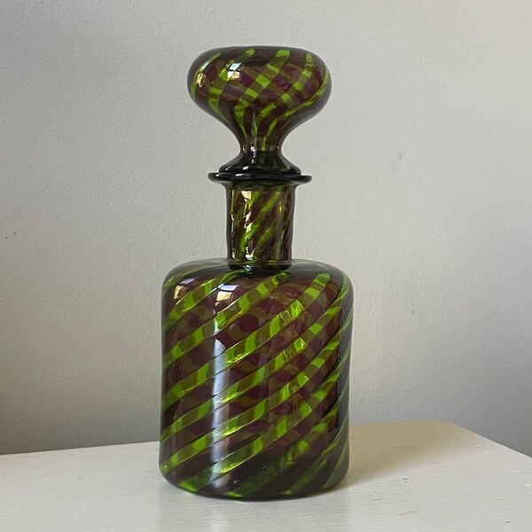 Rare Mid Century Fratelli Toso MCM Blown Glass Bottle