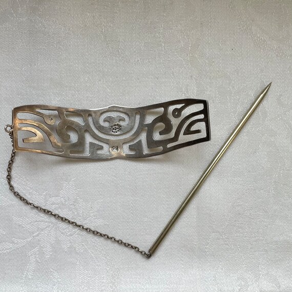 Taxco Sterling Hair Barrette - Sterling Hair Pin,… - image 5