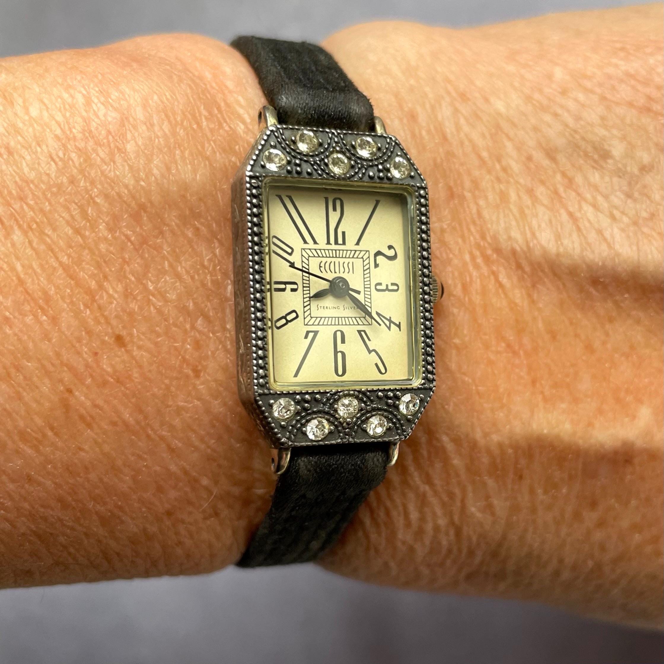 Ecclissi Gold Tone 80265 Black Leather Woman\'s Watch Timex Women main image 2