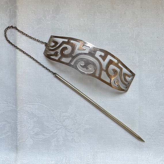 Taxco Sterling Hair Barrette - Sterling Hair Pin,… - image 2