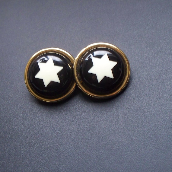 1990's Moschino Star Earrings - Designer Moschino,