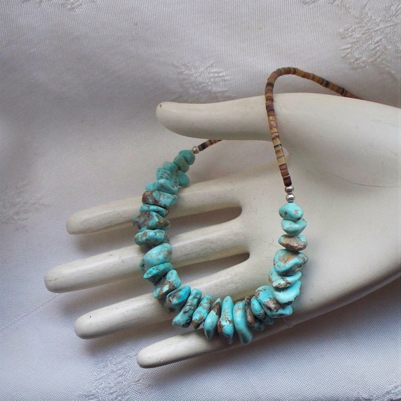 Turquoise Nugget Necklace - Native American Turquo