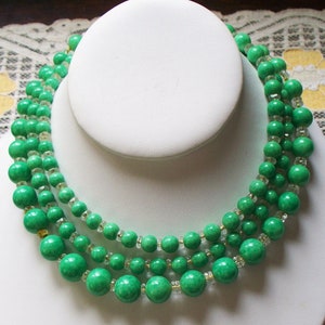 Antique Peking Glass Necklace - Flapper, Roaring 20&#39;s, Czech Glass Necklace, Czech Beads, Long Peking Glass