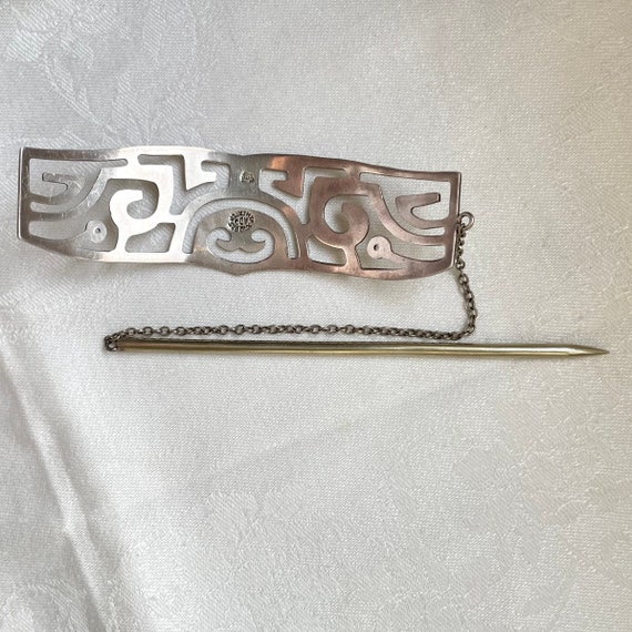 Taxco Sterling Hair Barrette - Sterling Hair Pin,… - image 6
