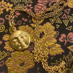 Gold Moon Pendant Necklace Boho Charm Trendy Hippie Jewelry Chic Layering Accessory Minimalist Celestial Bohemian Gift for Her