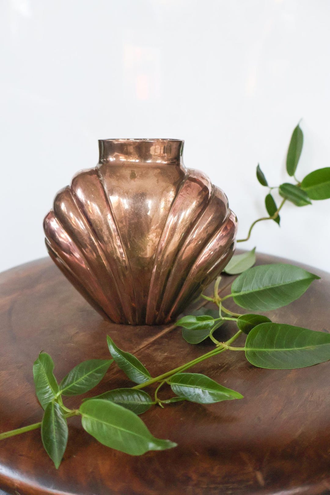 Shell Shape Vase Vintage Art Deco Brass Shell Shaped Vase - Etsy