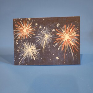 USA Fireworks 4th Of July Cards, American Fireworks Art 4th of July Card, Fireworks Independence Day Cards With Envelopes