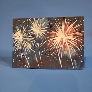 Bright Fireworks Fourth Of July Cards, American Fireworks For 4th of July Cards, Fireworks Independence Day Cards With Envelopes