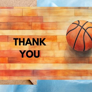 Cartes de remerciement de basket-ball, cartes de basket-ball, cartes de basket-ball, paquet de 10 cartes de remerciement faites main et papier premium, personnalisables