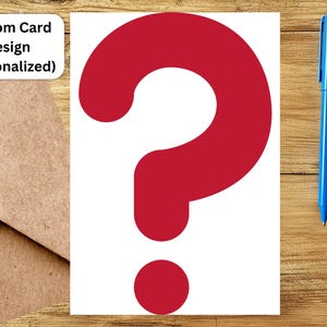 Carte de voeux personnalisée unique fabriquée à partir d'instructions personnalisées