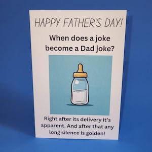 Blague papa carte de fête des pères pour nouveau papa première carte de fête des pères, blague papa punny carte de fête des pères, jolie carte de blague papa avec enveloppe