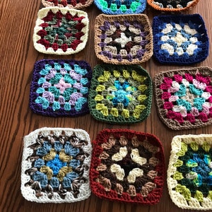 Individual Crochet Squares (Set of 24)