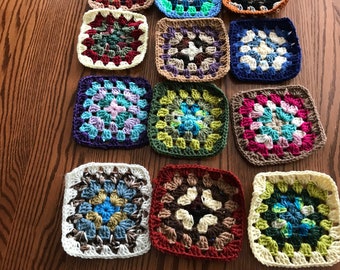 Individual Crochet Squares (Set of 24)