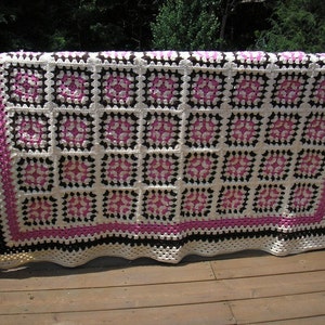 Raspberry Sundae Handmade Afghan Heirloom Quality FREE SHIPPING