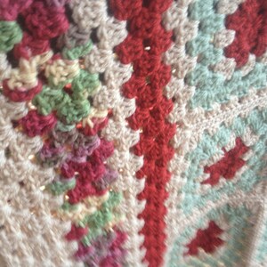 Christmas Rose Heirloom Quality Crochet Afghan FREE SHIPPING