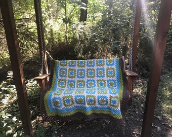 Trade Winds Heirloom Quality Granny Square Afghan FREE SHIPPING