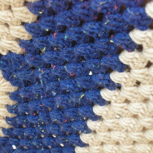 Crochet Granny Square Blue Note Handmade Heirloom Quality Afghan FREE SHIPPING image 4