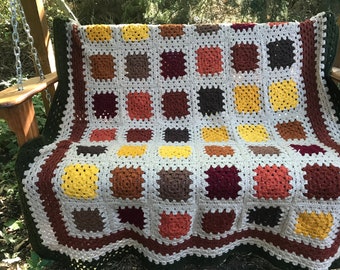 Sweet September Handmade Oversized Crochet Afghan FREE SHIPPING