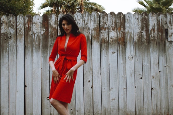 red faux suede dress INSPIRE CHIC Women's Faux Suede Dress Sleeveless Crewneck Split Hem Sheath Work Dress S Red