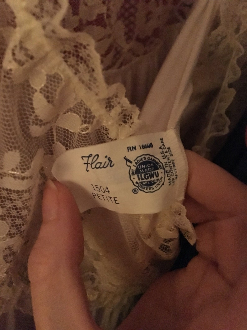 Super soft petite vintage lace night gown